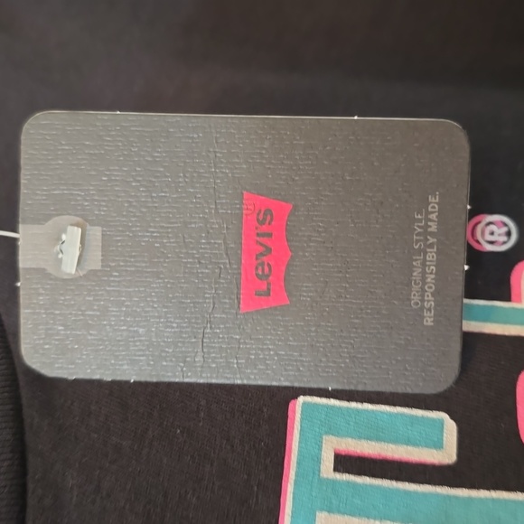 LEVI'S BRAND WOMENS JUNIOR BLACK "SILVERTAB" SIGNATURE LONG SLEEVE SHIRT MEDIUM - Picture 5 of 16